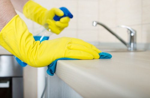 Dusting and cleaning in a Richmond upon Thames family home
